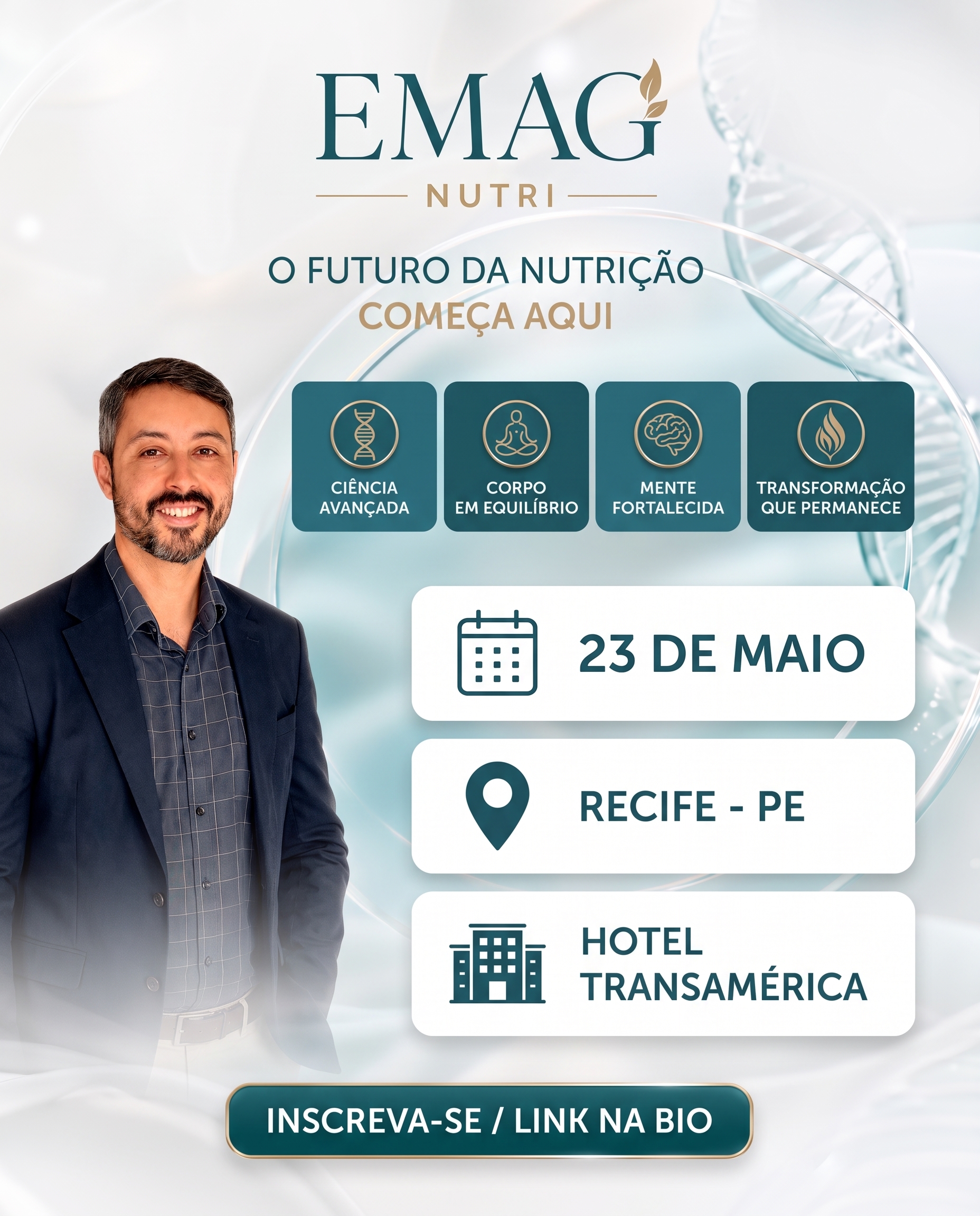 Post @eusouemag — flyer oficial